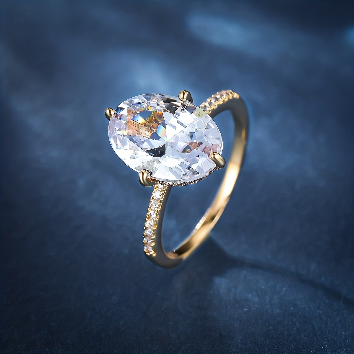 Oval CZ Ring - Perfect for Casual Attire